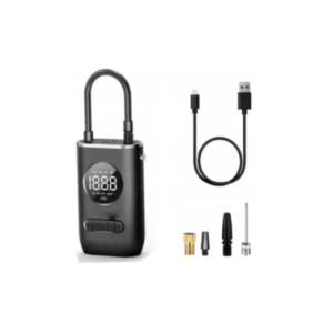 Inflador de Llantas Portátil Compresor Aire Carro Moto Balón Negro