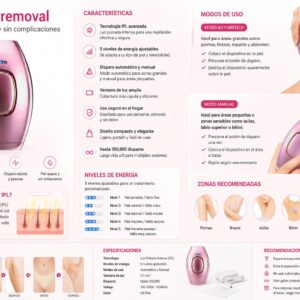 Depiladora Profesional IPL (Luz Pulsada Intensa) – Piel Suave y Sin Vello
