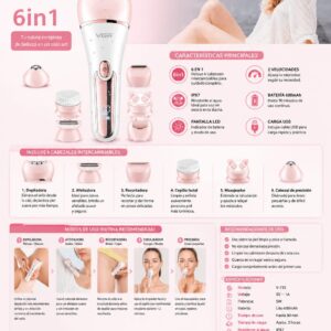Kit Depiladora Profesional 6 en 1 VGR V-733