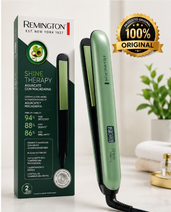 Plancha de Cabello Remington Shine Therapy Aguacate y Macadamia (100% Original)
