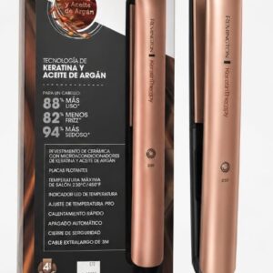 Plancha de Cabello Remington Keratin Therapy y Aceite de Argán – Digital