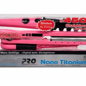 Plancha Alisadora Profesional Nano Titanium Pro – Rosa