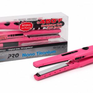 Plancha Alisadora Profesional Nano Titanium Pro – Rosa