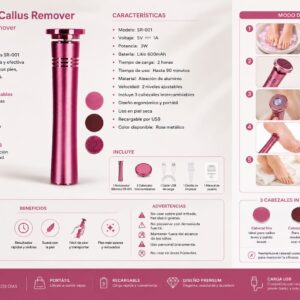 Removedor de Callos Eléctrico SR-001 – Cuidado de Pies
