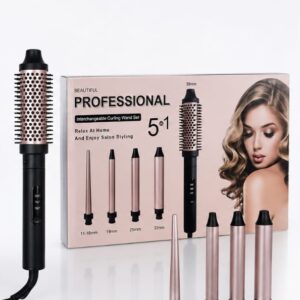 Kit Rizador de Cabello Profesional 5 en 1 – Intercambiable