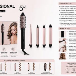 Kit Rizador de Cabello Profesional 5 en 1 – Intercambiable