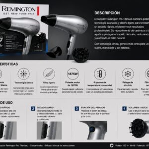 Secador Remington Pro Titanium – 1875W